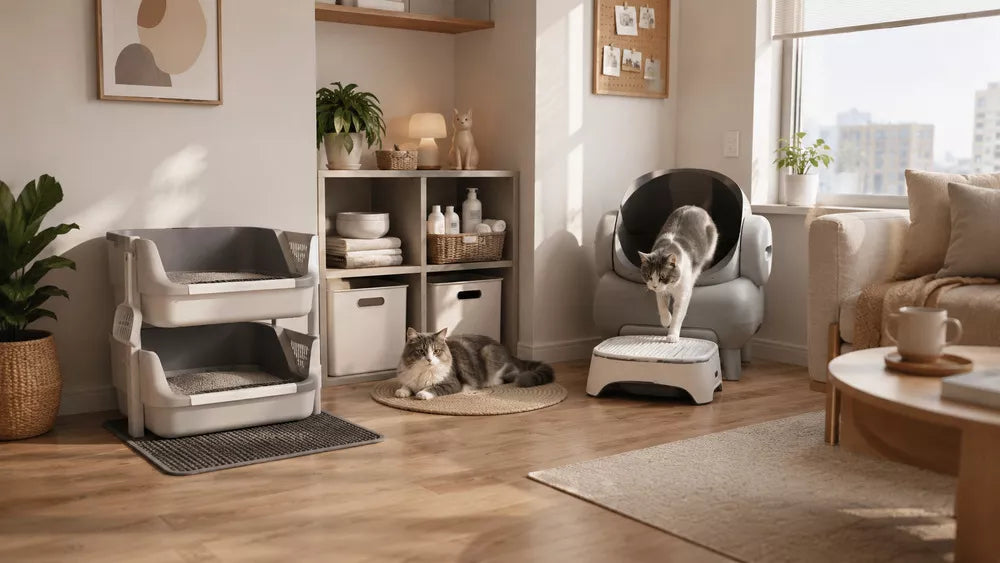 Double & Stackable Litter Boxes: The Best Space-Saving Setups for Multiple Cats