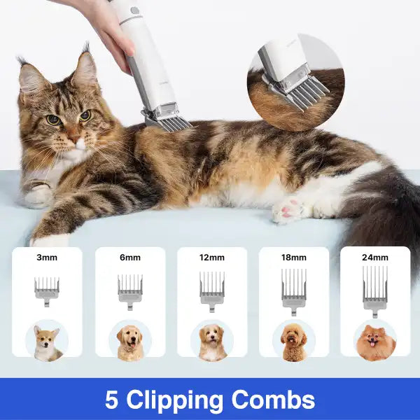 neakasa p0 pet grooming vacuum 5 clipping combs