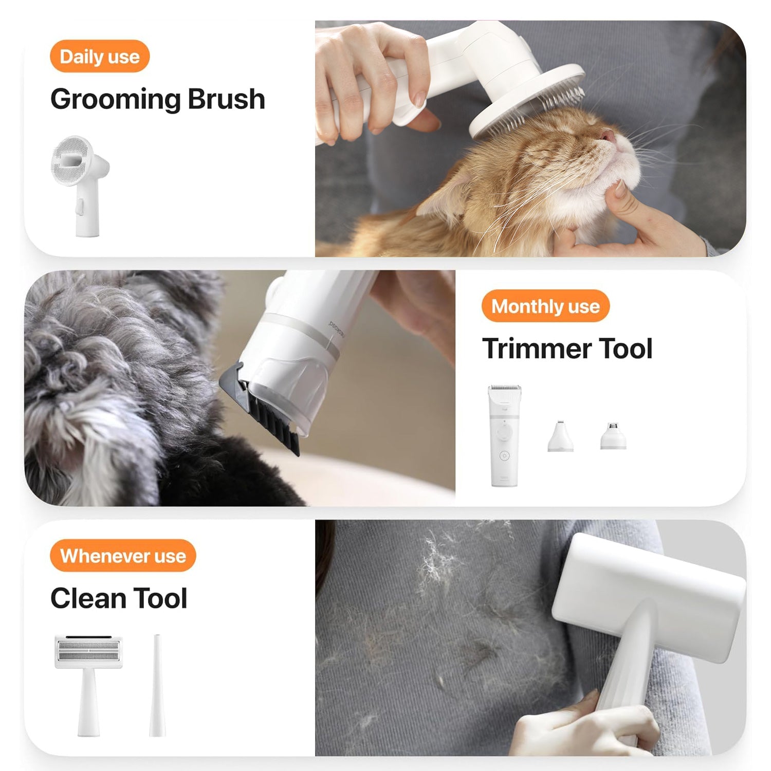 grooming brush electric trimmer cleaning tools