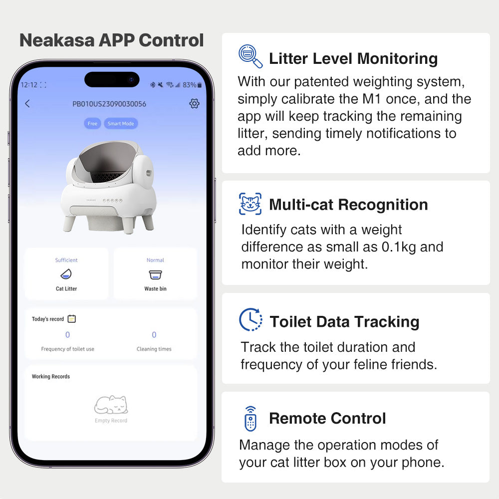 Neakasa M1 Lite Plus Open-Top Self-Cleaning Cat Litter Box