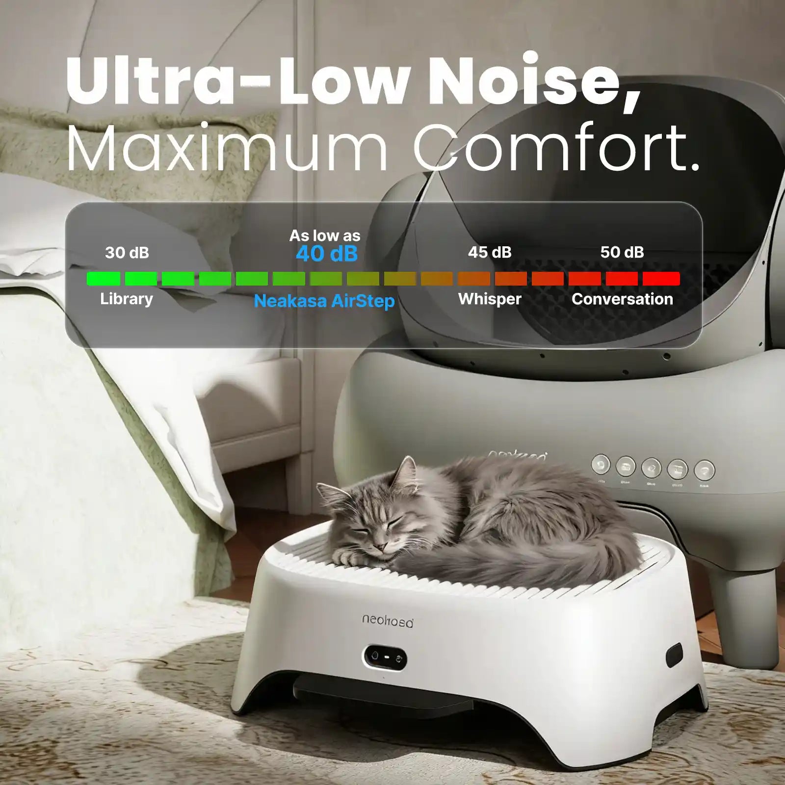 Neakasa AirStep Deodorizing Air-Purifying Cat Litter Step