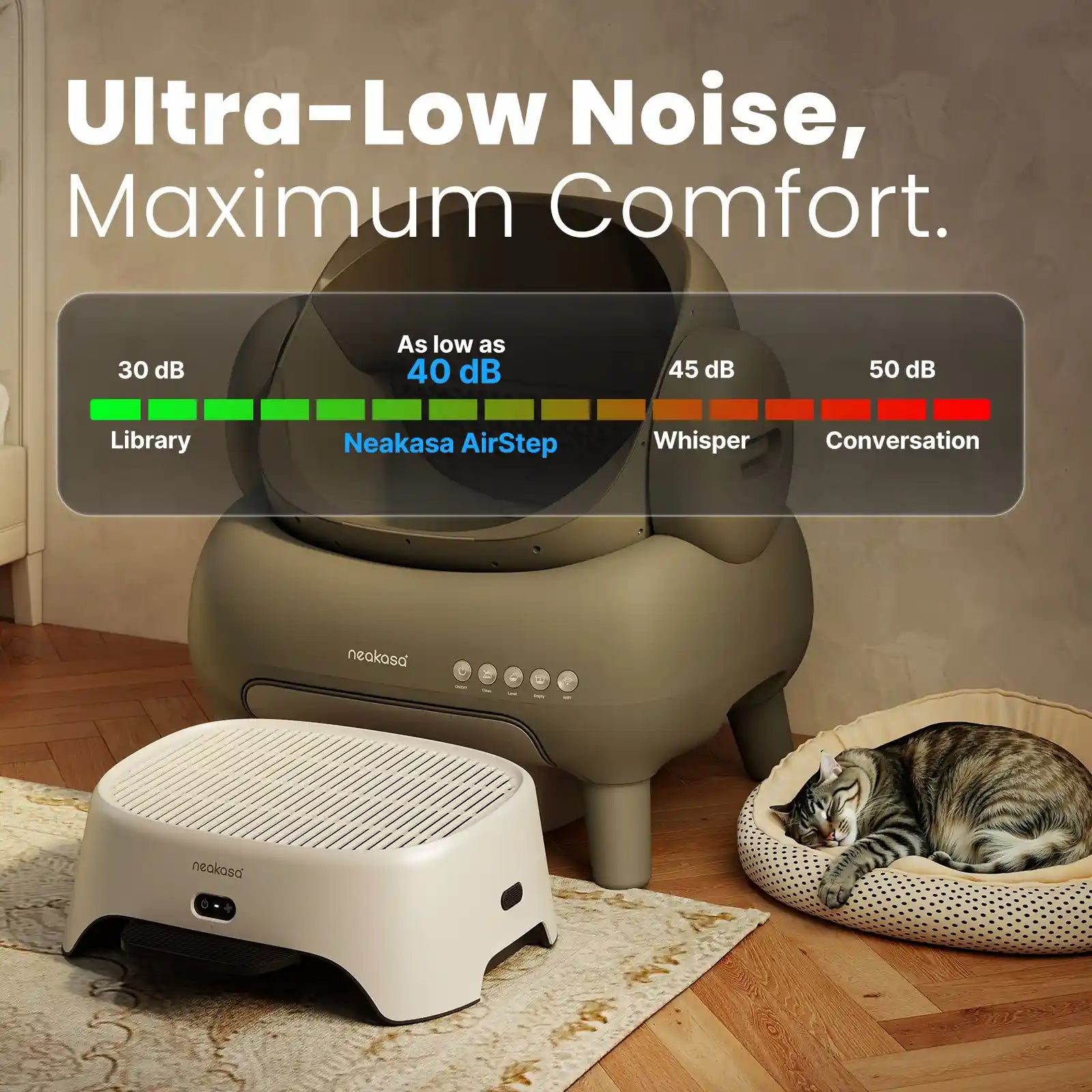 Neakasa AirStep Odor-Eliminating Cat Litter Box Step