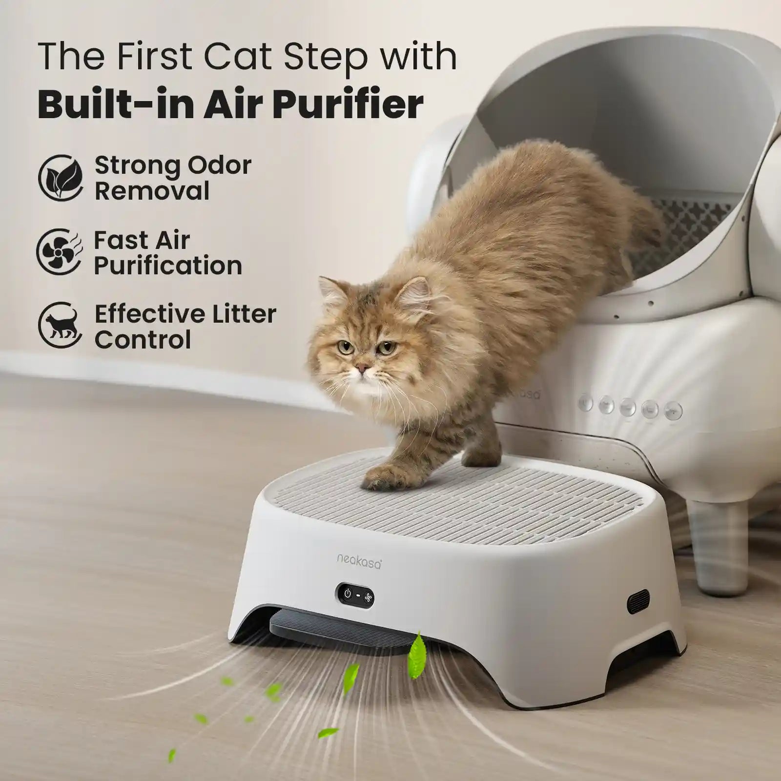 Neakasa AirStep Deodorizing Air-Purifying Cat Litter Step
