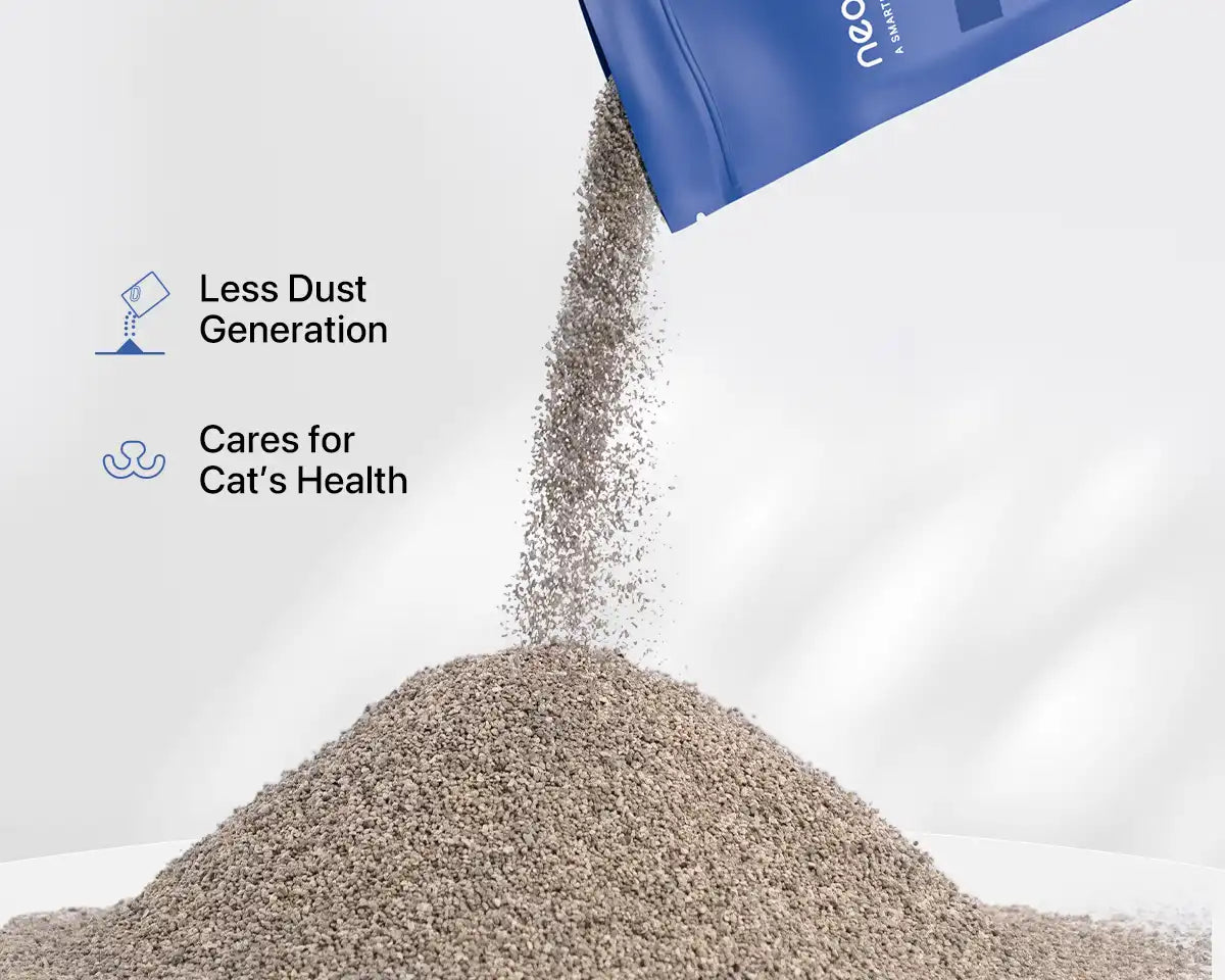 Low dust rate, protecting both you and your cat. No need to hold your breath when adding litter. It also safeguards your cat's urinary and respiratory system during use.
