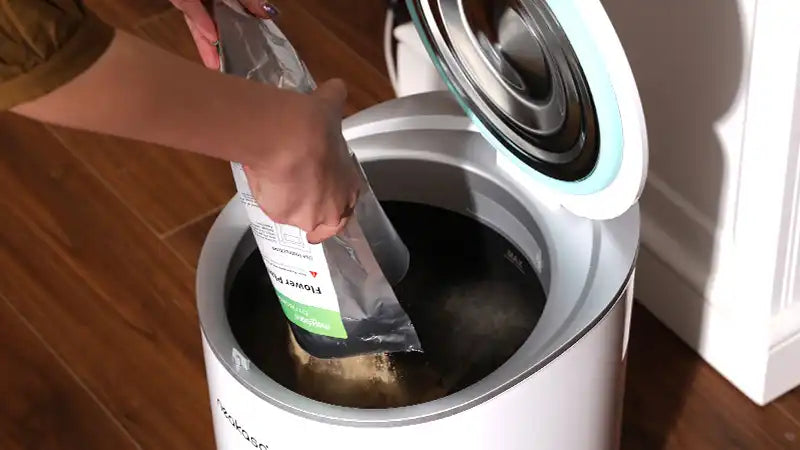 set up the composter with microbes