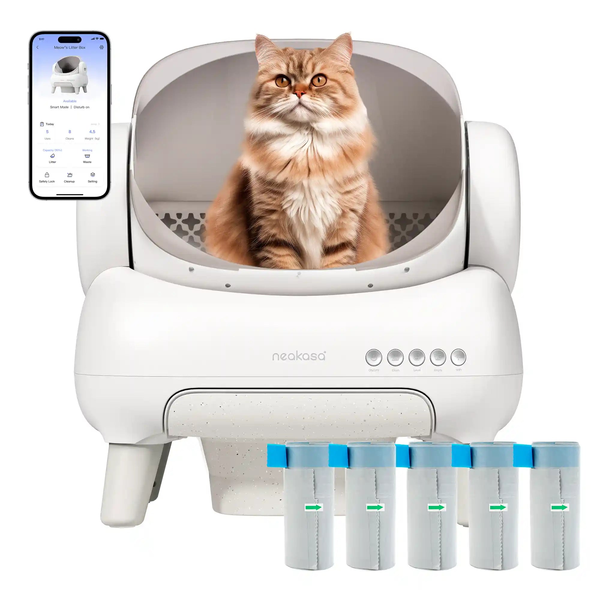 Neakasa M1 Lite Self-Cleaning Cat Litter Box Starter Kit Bundle