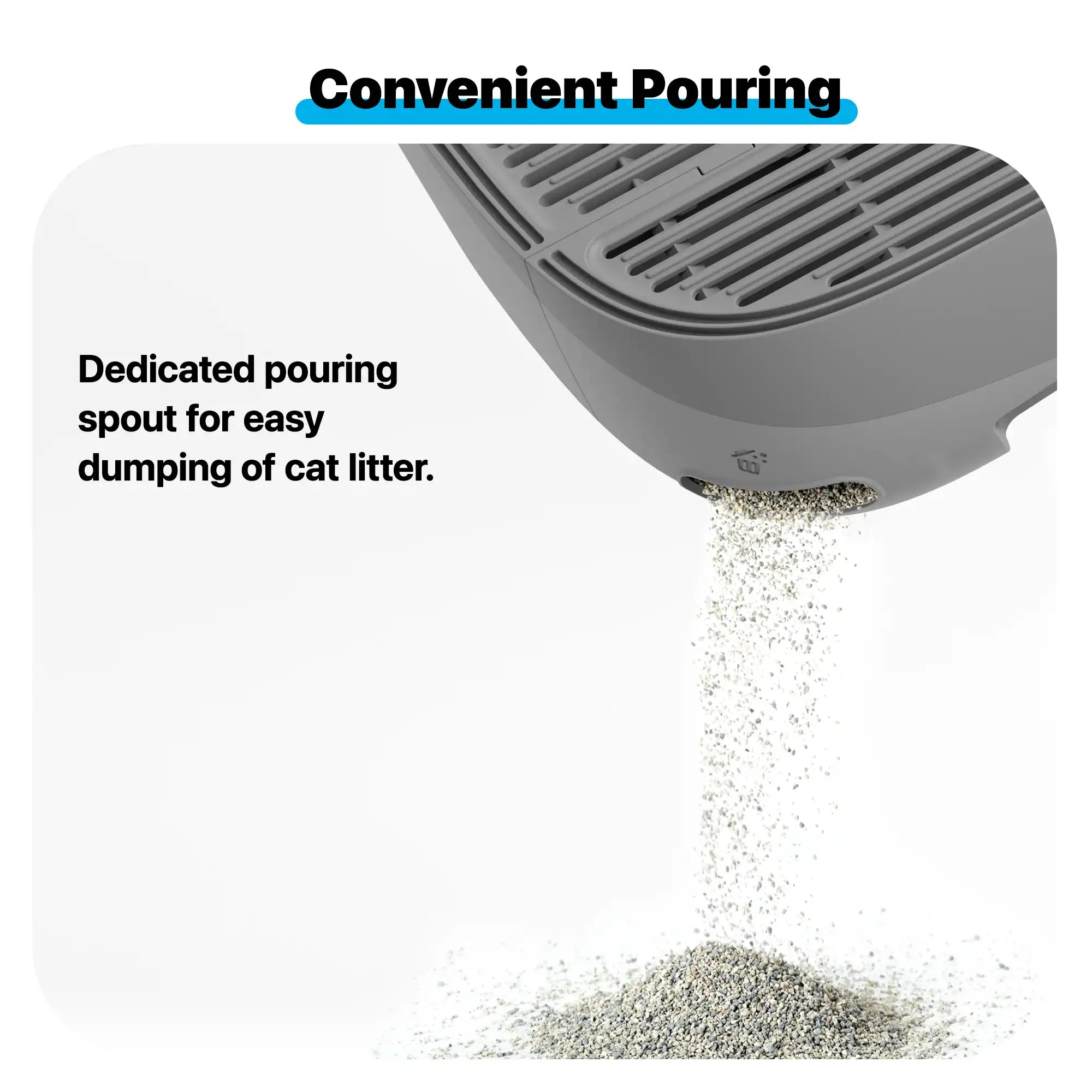 convenient litter pouring, m1-step-grey