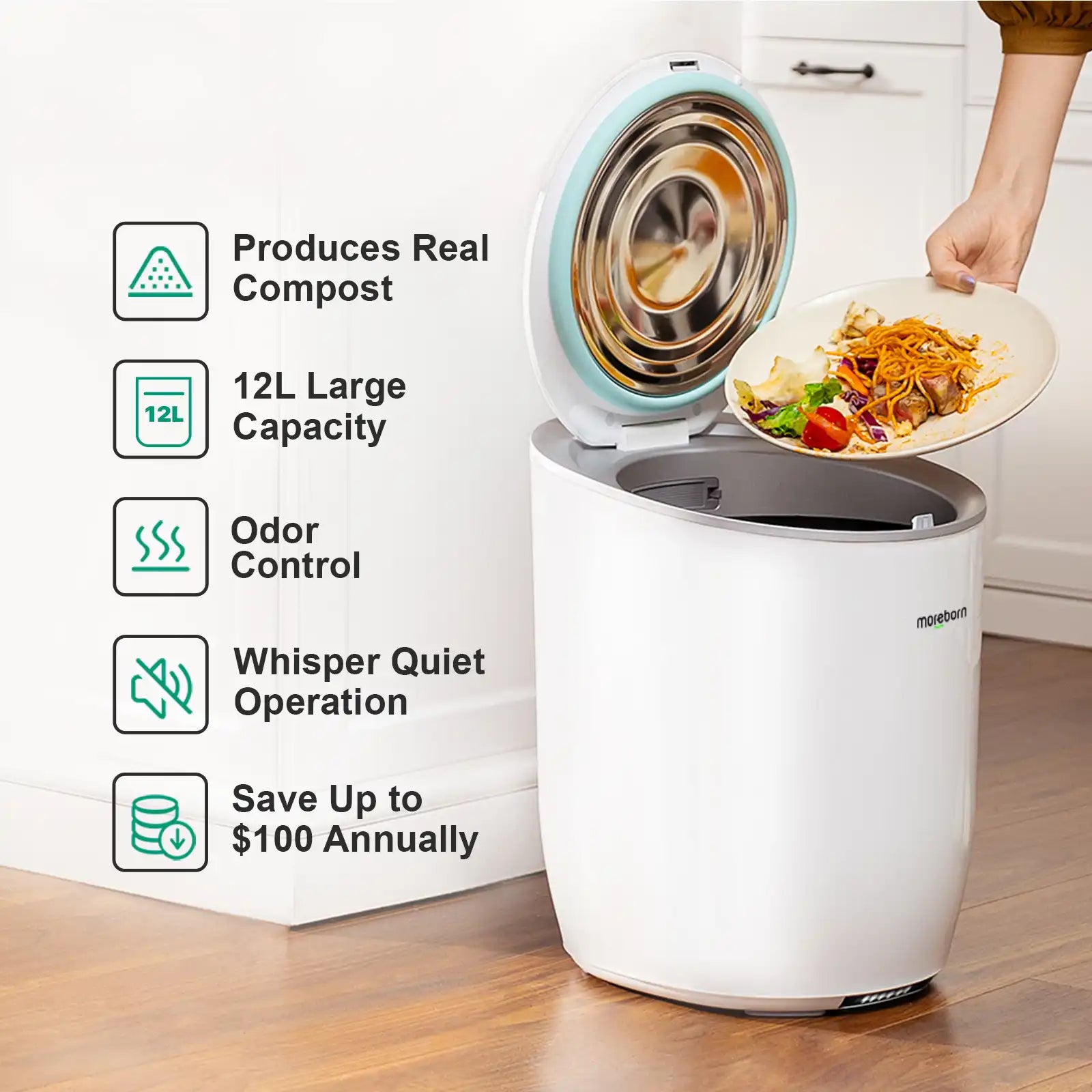 Features of Neakasa Electric Kitchen Composter, mbnk-us