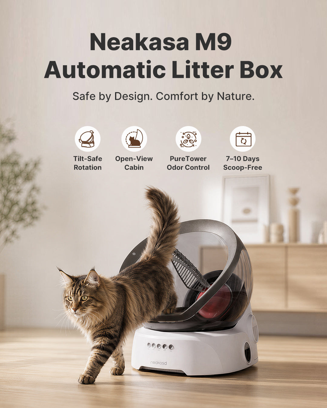 Neakasa M9 smart litter box key features overview banner