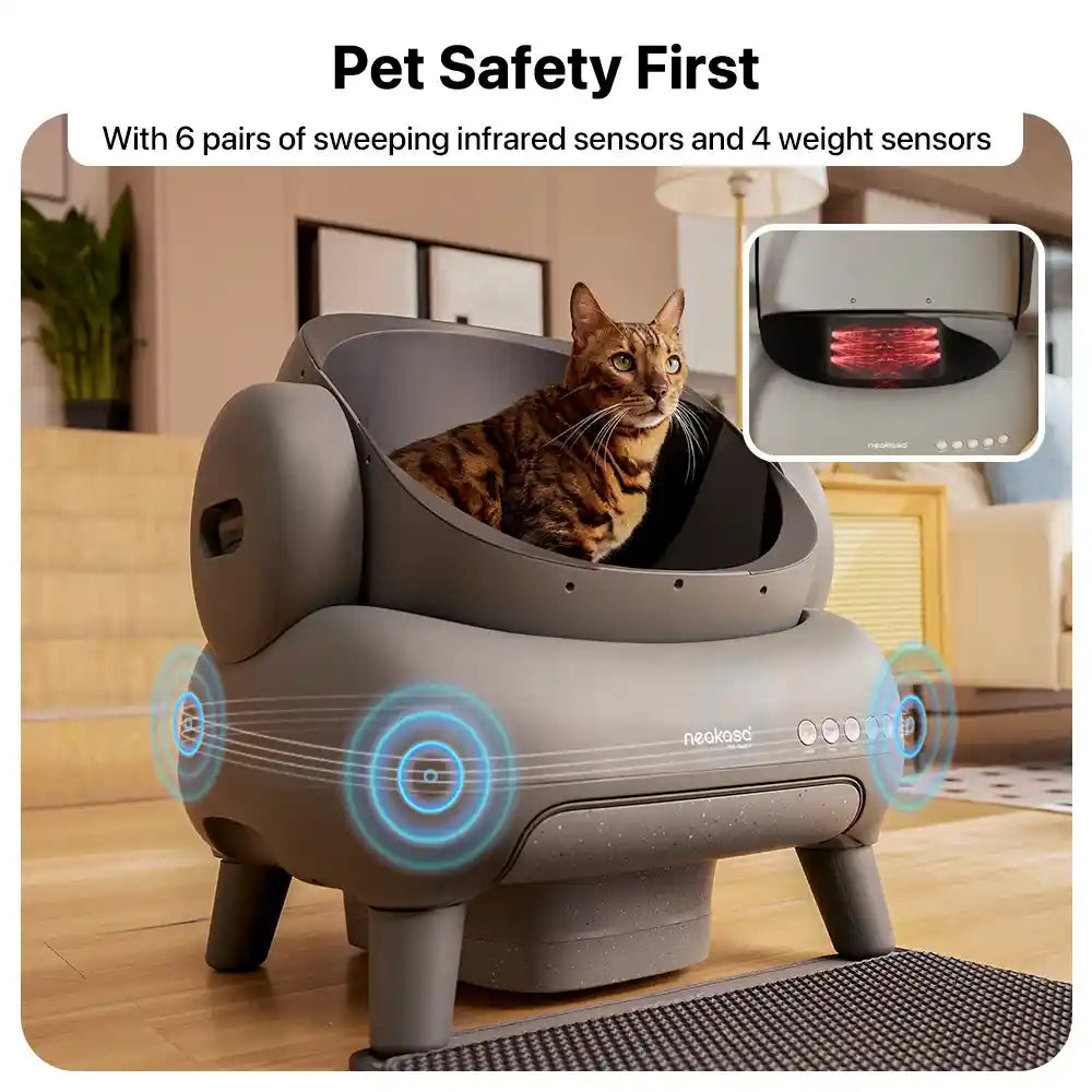 neakasa m1 automatic smart cat litter box with safty sensors, m1-us-grey, m1-eu-grey