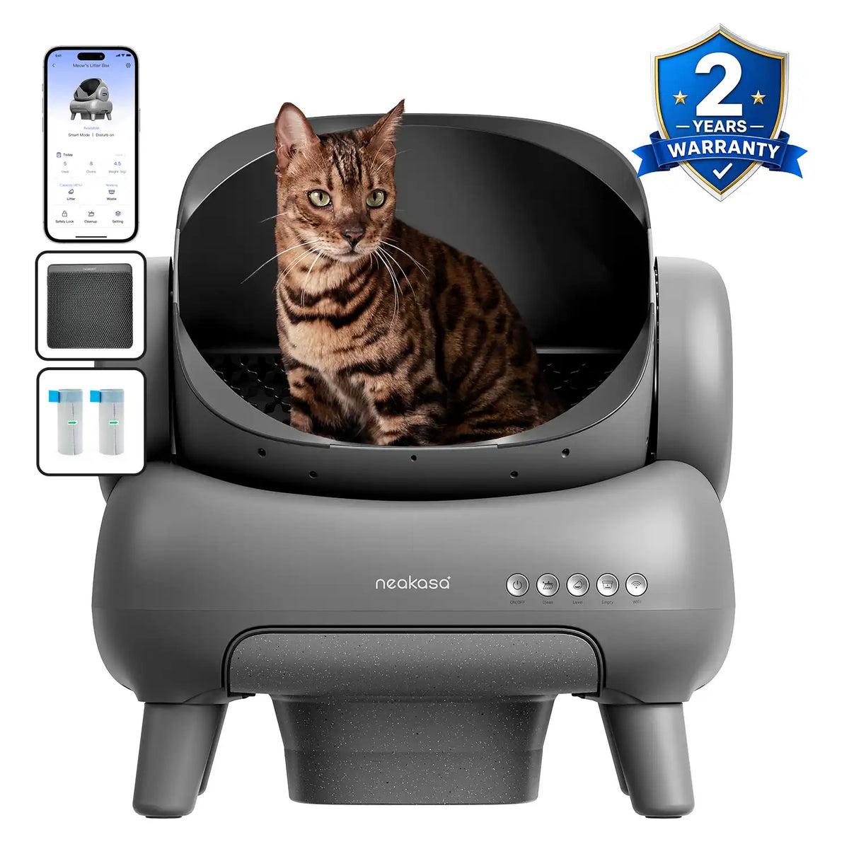 Neakasa M1 Self-Cleaning Cat Litter Box | Open-Top Automatic Design