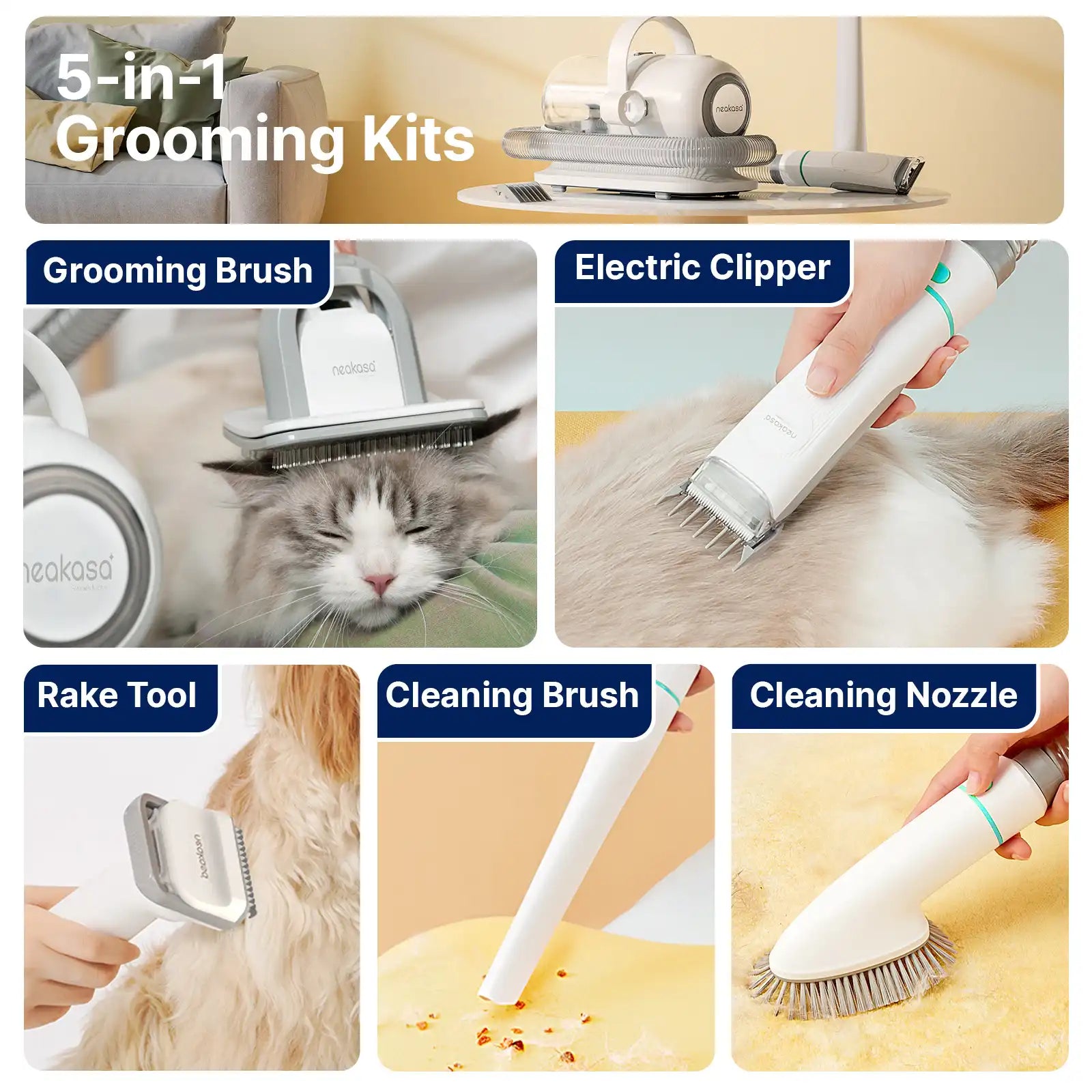 p1 pro pet grooming kits with rake tool