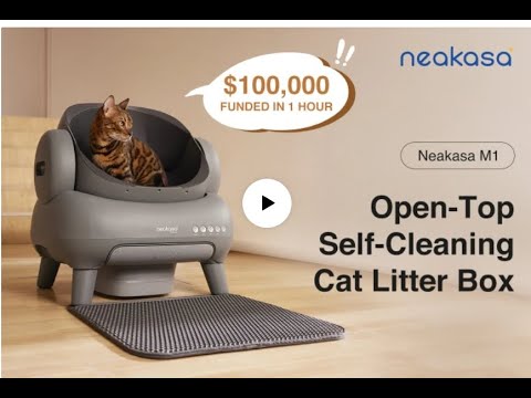 neakasa m1 litter box, neakasa m1 self cleaning litter box video, m1-us-grey, m1-eu-grey