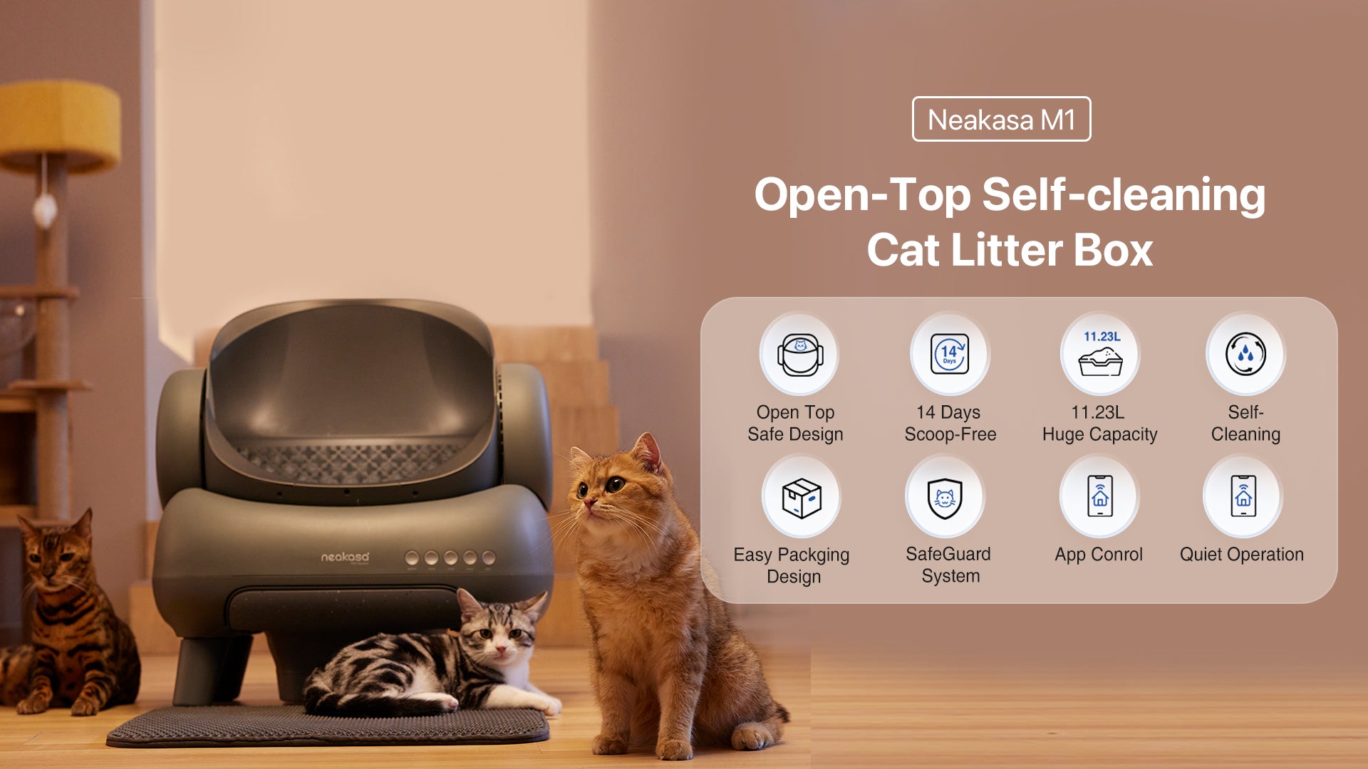 neakasa m1 self cleaning cat litter box