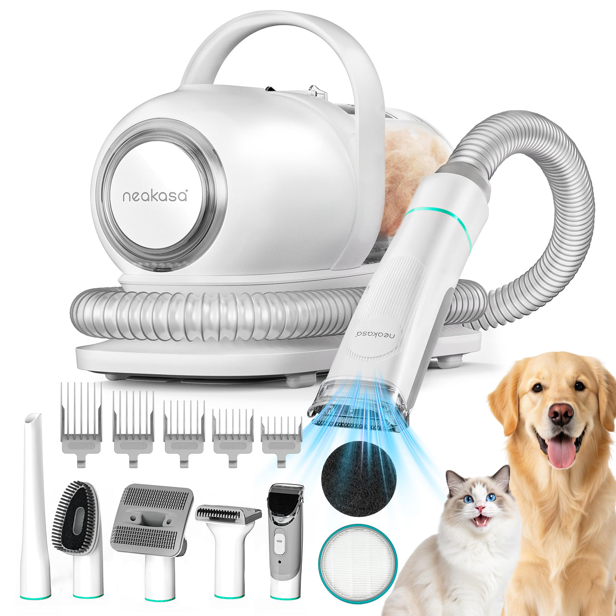 Neakasa P1 Pro 6-in-1 Pet Grooming Vacuum Kit