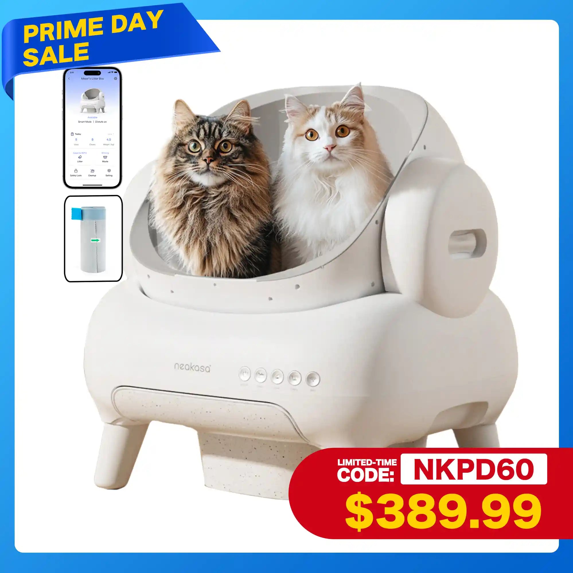 Neakasa M1 Lite Open-Top Self-cleaning Cat Litter Box