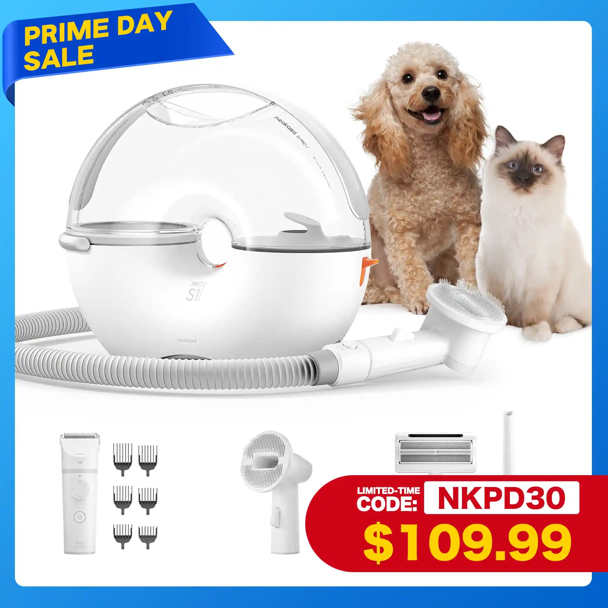 Neakasa S1 Pro 8-in-1 Pet Grooming Vacuum for Dogs Cats
