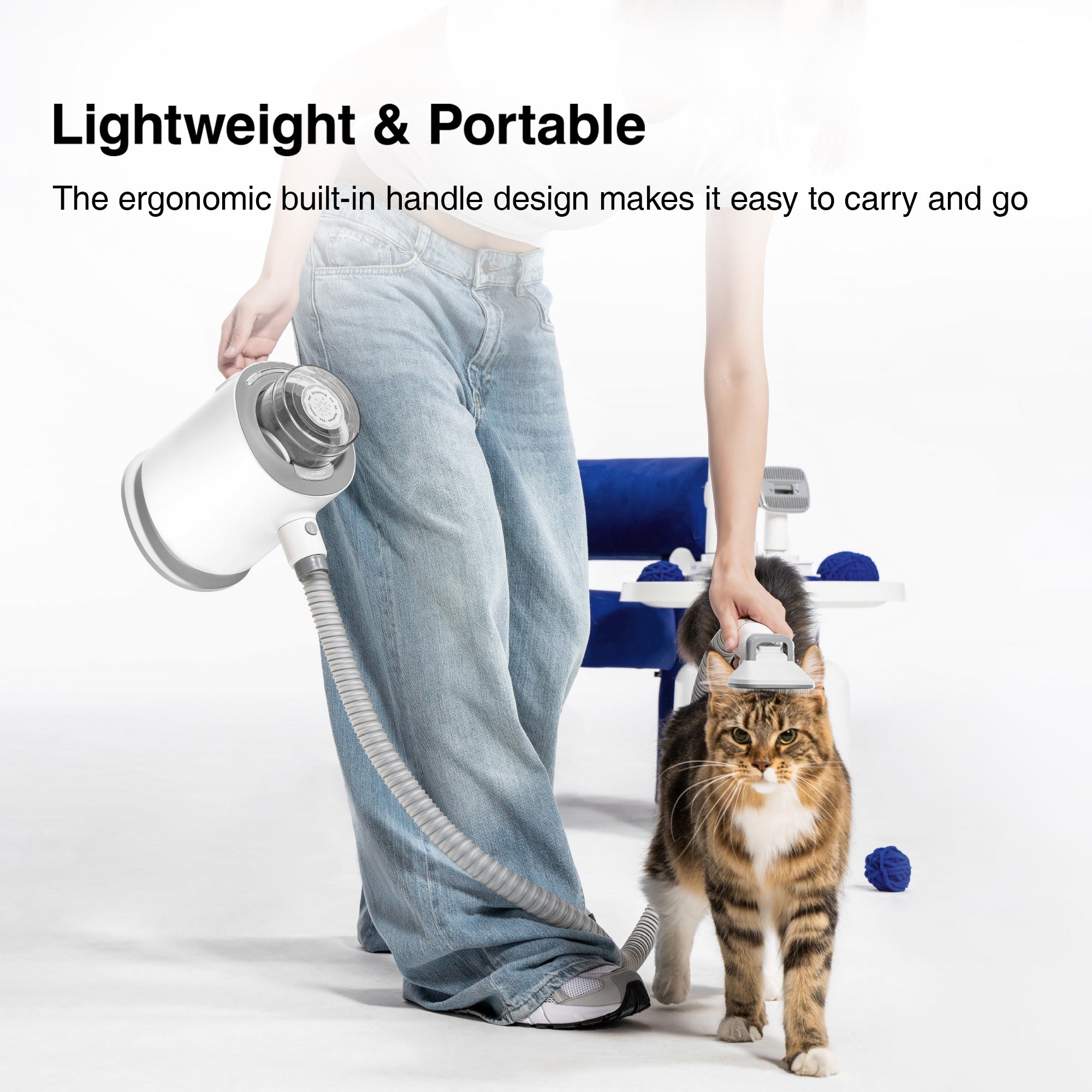 Neakasa P0 Cat Grooming Kit | Quiet Grooming Vacuum Kit