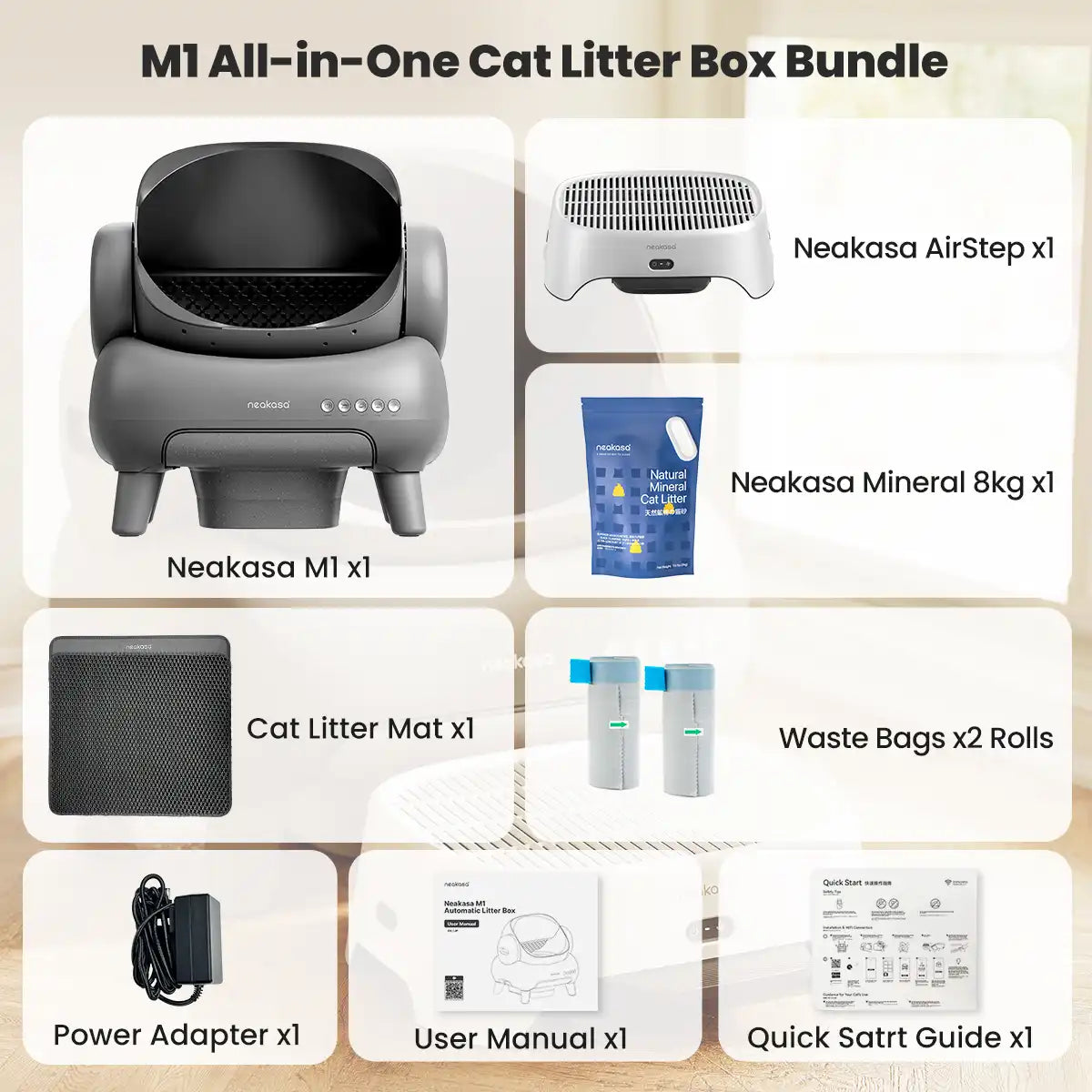 Neakasa M1 Plus Bundle package contents