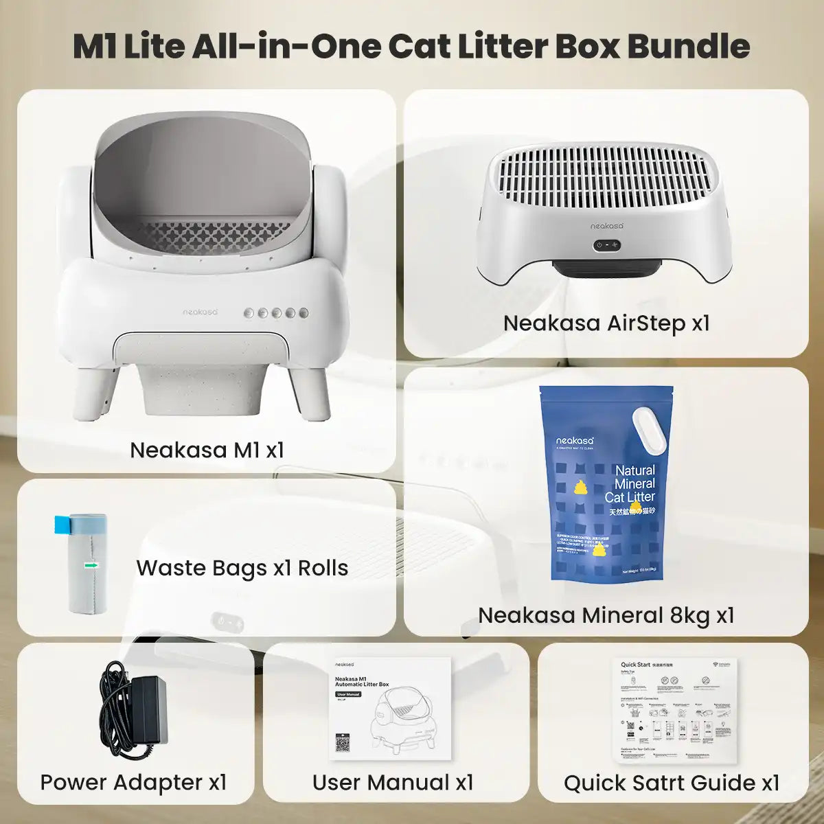 Neakasa M1 Lite Bundle package contents