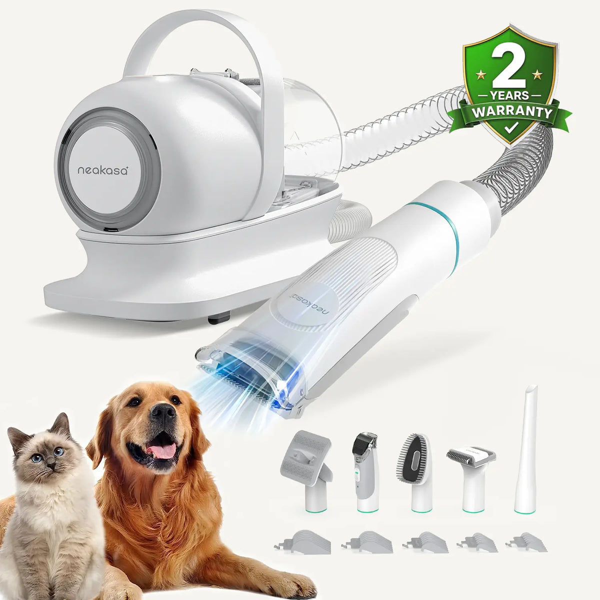 Neakasa P1 Pro — 5-in-1 Low-Noise Pet Grooming Vacuum