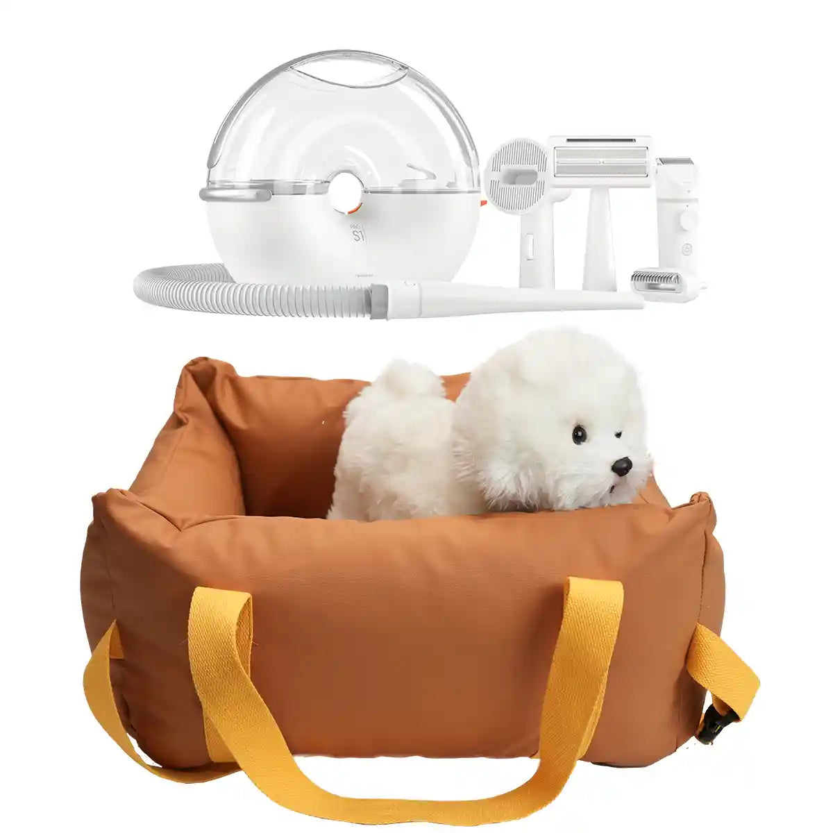 Dog Seat + S1 Lite Dog Grooming Vacuum Bundle