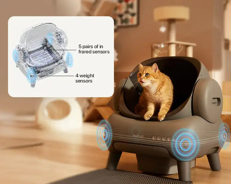 safe self cleaning cat litter box m1