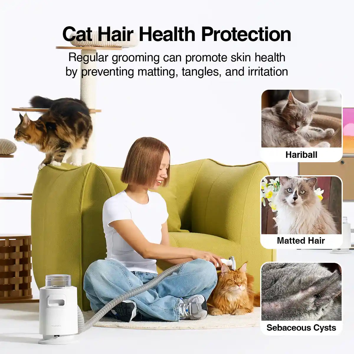 Neakasa P0 Pro/Lite 5-in-1 Cat Grooming Vacuum Kit