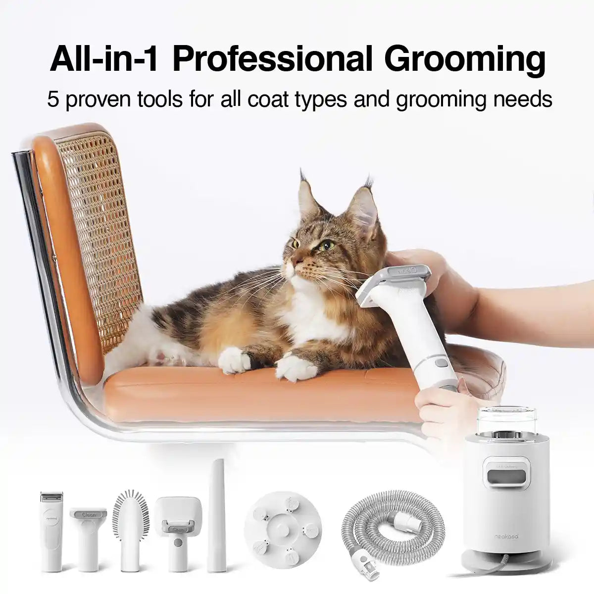 Neakasa P0 Pro/Lite 5-in-1 Cat Grooming Vacuum Kit