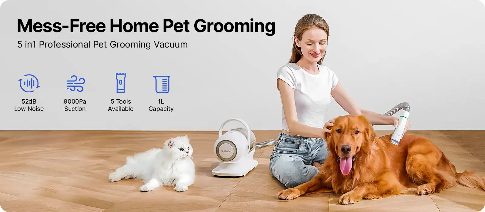 5 in1 Professional Pet Grooming Vacuum