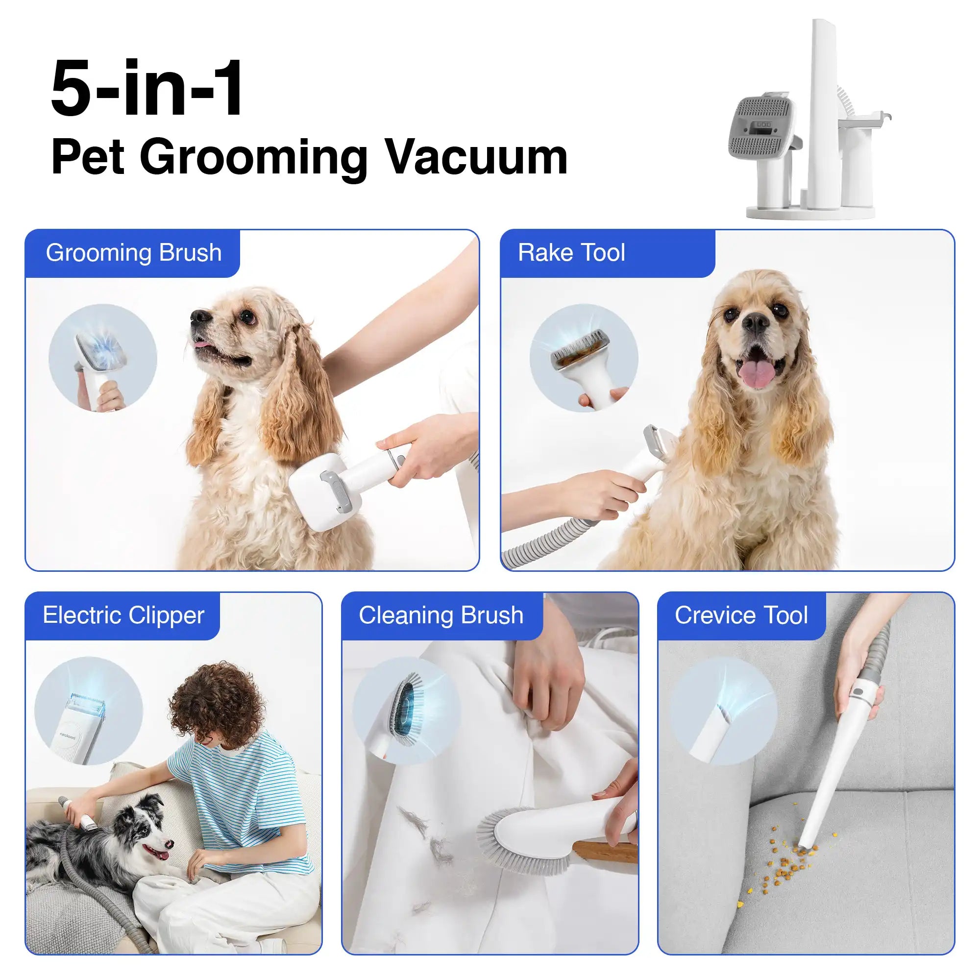 neakasa p0 pro 5-in-1 pet grooming vacuum tools, p0-pro-us-v2, p0-lite-us-v2