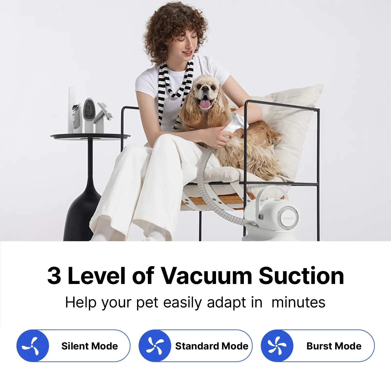 neakasa p1 pro pet grooming vacuum kits with 3 level of suction, p1-us-v2