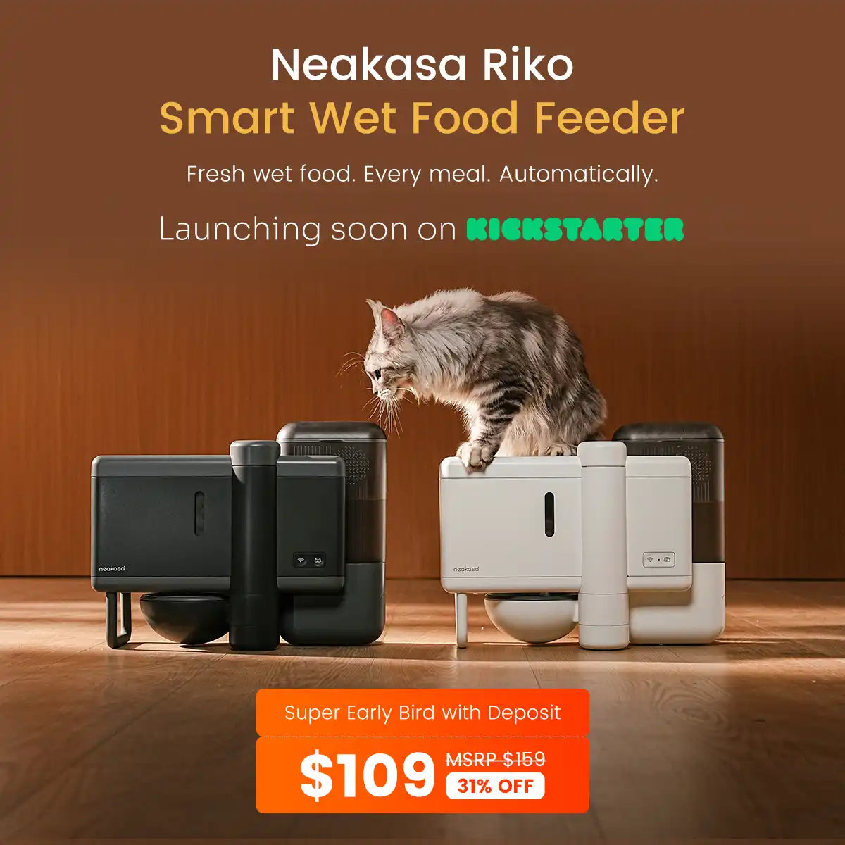 Neakasa Riko Automatic Pet Feeder for Wet Food - Deposit Reservation