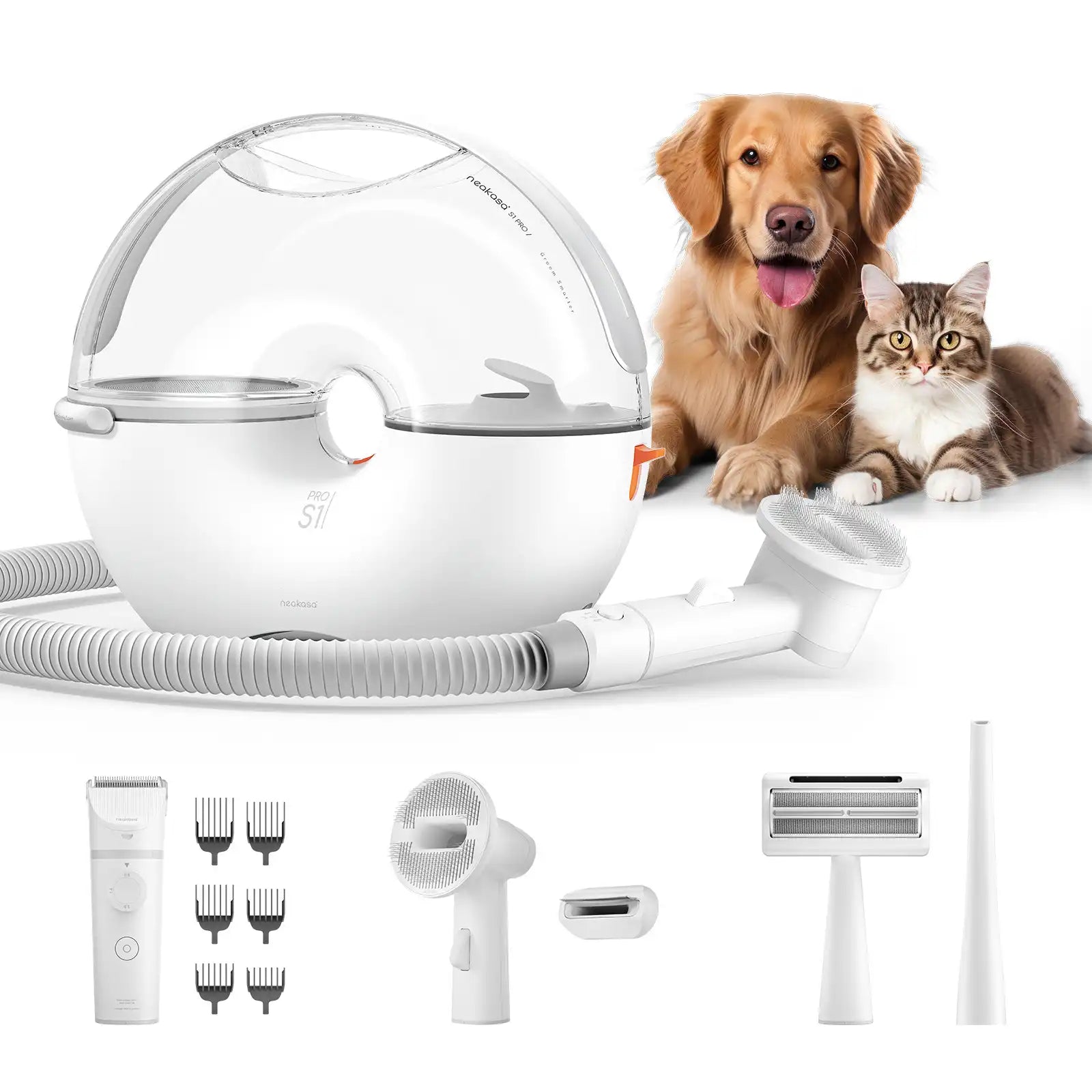 家電 0104-066 neakasa Neakasa pet grooming kit & Vacuum HN0070W Neakasa S1 Lite 5-in-1 Pet Grooming Vacuum Kit